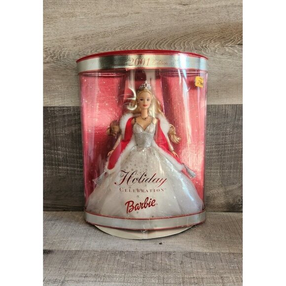 Vintage 2001 Holiday Celebration Barbie Special Edition Mattel #50304 Christmas - Picture 1 of 7